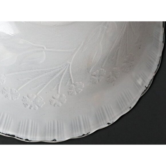 Vintage 30's Art Deco Frosted Glass Ceiling Mount Light Shade 10" - Picture 3 of 5